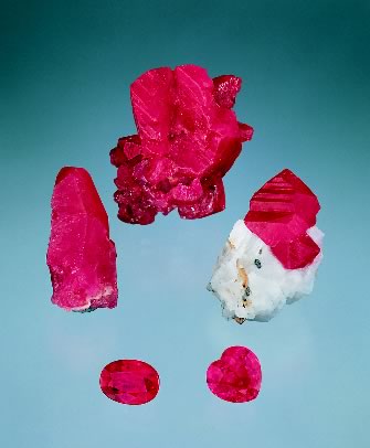 Rough & Cut Rubies photo image